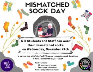 Read more about the article Mismatched Sock Day (11/24/2021) and Sock donation campaign