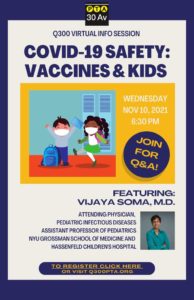 Read more about the article COVID-19 Safety: Vaccines and Kids with Dr. Vijaya Soma (11/10/2021)