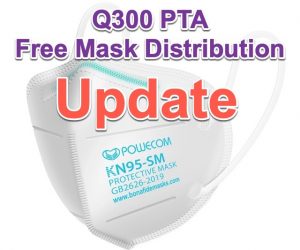 Read more about the article Q300 PTA Mask Distribution (extra masks while supplies last)