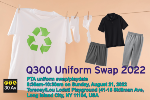 Read more about the article Q300 PTA Uniform Swap Playdate (8/21/2022)