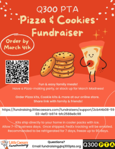 Read more about the article Q300 PTA Pizza & Cookies Fundraiser 2023 (by 3/4/2023)