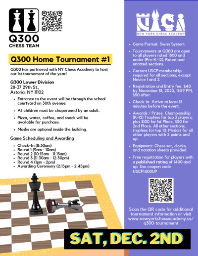 Q300ChessTournamentFall2023Flyer