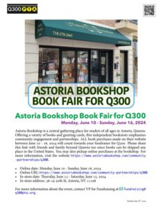 Read more about the article Astoria Bookshop Book Fair for Q300 (6/10/2024 – 6/16/2024)