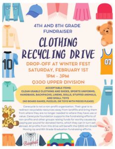 Read more about the article 4th and 8th Grade Fundraiser – Clothing Recycling Drive (by 2/1/2025)