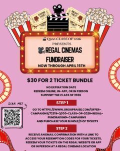 Read more about the article 8th Grade Fundraiser – Regal Cinemas Fundraising (by 4/15/2026)