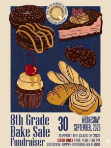 Read more about the article 8th Grade Fundraiser: Bake Sale (09/30/2026)